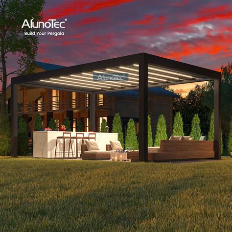 4x6m Terrace Outdoor Living Roof Ideas Electric Pergola Motorized