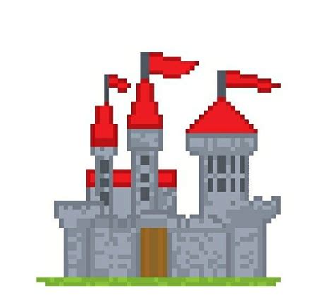 Pixel Art Castle Making In 2024 Pixel Art Castle Pixel