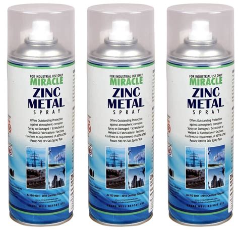 Cold Galvanising Zinc Spray Paint 500ml Pack Of 3 Home