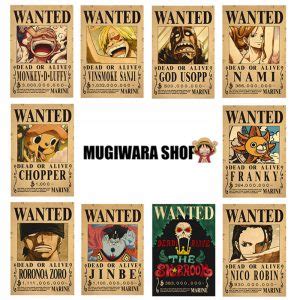 Avis De Recherche One Piece Luffy Zoro Sanji Mugiwara Shop