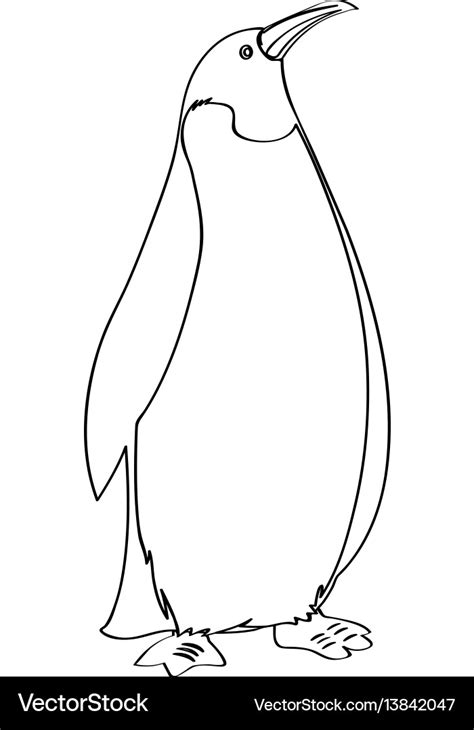 Penguin Outline Printable