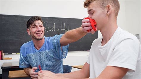 Twink Boy Jack Waters Gets Dominated And Bullied By Athletic Jock Jordan Starr In Class Bully Him