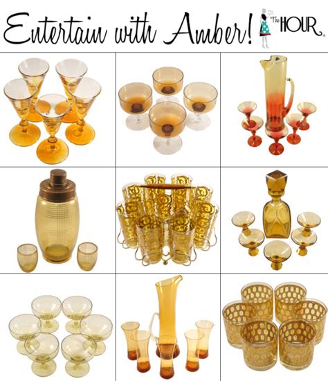 Our 9 Favorite Vintage Amber Glassware Sets