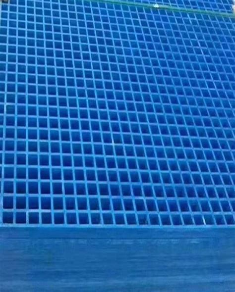 Blue Flat Surface Frp Grating Mm Material Grade Iso Uv Fr At Rs