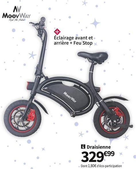 Promo Moovway Draisienne E Moov Noir Chez Conforama