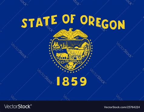 Oregon State Flag Royalty Free Vector Image Vectorstock