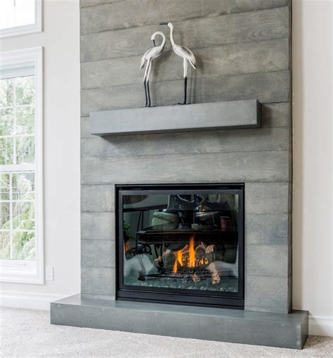 Board-Formed Concrete Fireplace - Anthony Concrete Design