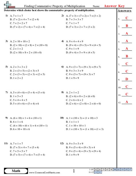 50 Commutative Property Of Multiplication Worksheets For 3rd Worksheets Library