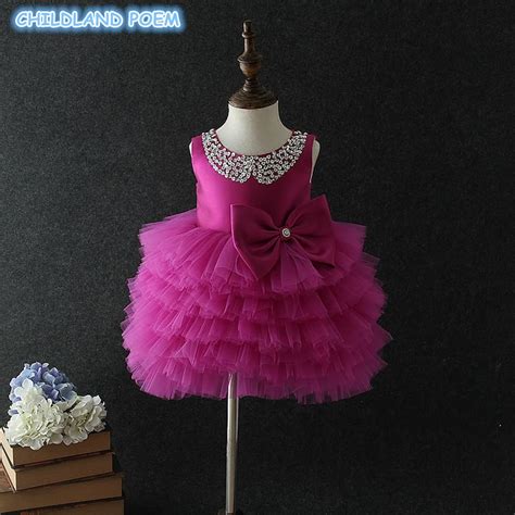 Baby First 1st Birthday Dress Newborn Infant Baby Girls Dress Tutu ...