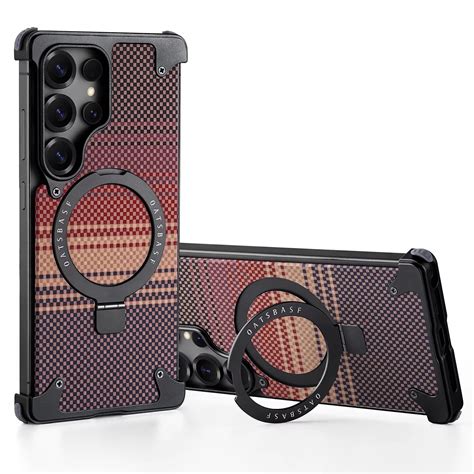 Samsung Galaxy S25 Ultra Metal Case, Frameless Leather Magnetic Invisi