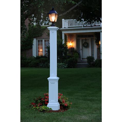 Mayne Signature Lamp Post Wh With Mount 5835 W The Home Depot