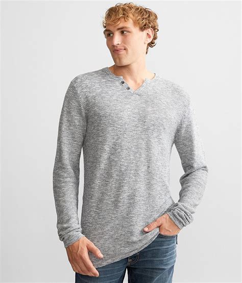 Outpost Makers Textured Henley Sweater Mens Sweaters In Navy Cream