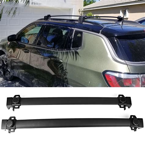 2018 2020 Jeep Compass Oe Style Roof Rack Rail Cross Bar Black 5 Rrcb Jcp17 Oe