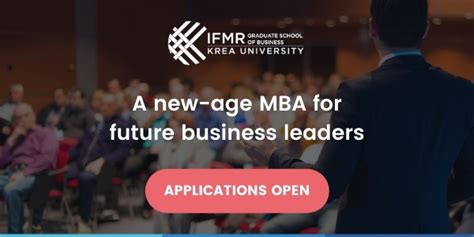 ifmr gsb  krea university invites applications    year mba