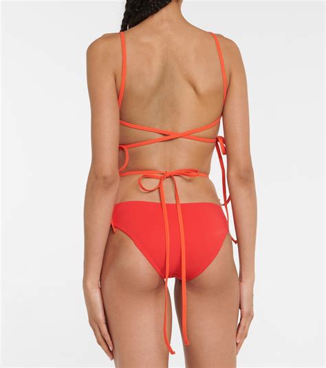 Wraparound Triangle Bikini Top In Red Christopher Esber Mytheresa