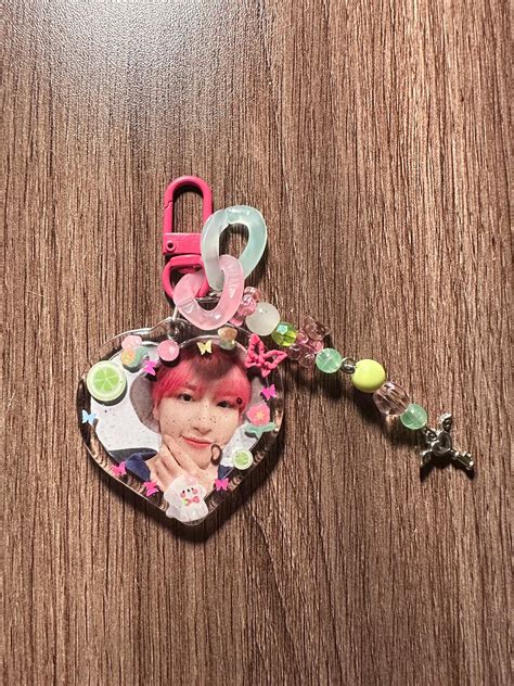 Kpop Ateez Seonghwa Keychain Double Sided Etsy