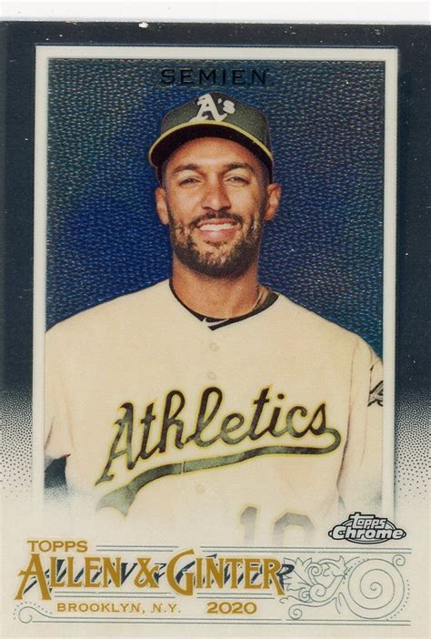 2020 Topps Allen Ginter Chrome 63 Marcus Semien Oakland Athletics EBay