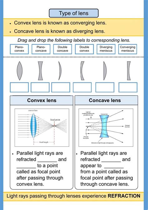 Image Formation By Lenses Worksheet Live Worksheets Worksheets Library