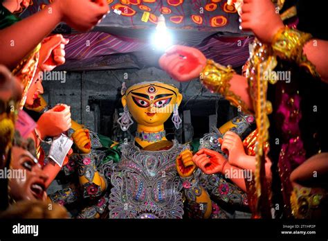 Kolkata India Th Oct Hindu Goddess Devi Durga Idols Seen