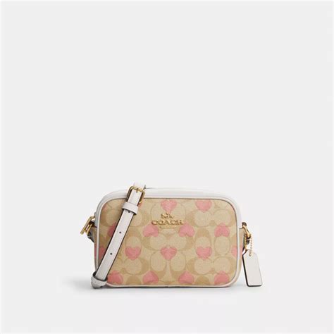 COACH Outlet Mini Jamie Camera Bag In Signature Canvas With Heart Print