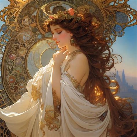 Alphonse Mucha Julie Bell Surreal Mysterious Str