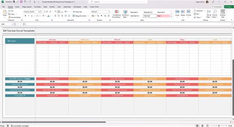 Simple Monthly Bill Tracker Excel Template, Bill Payment Tracker Excel ...