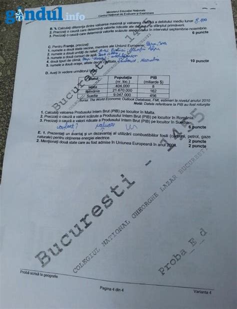 BACALAUREAT 2014 Vezi aici SUBIECTELE de la GEOGRAFIE ANATOMIE şi