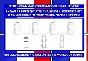 French Er Verbs Conjugation Practice Bundle By Lively Learning Classroom