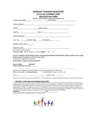 Fillable Online ESY 2014 Camp Application Fax Email Print PdfFiller