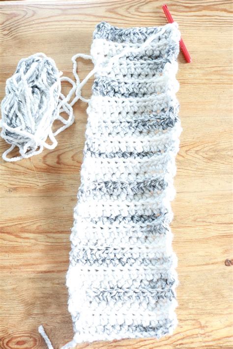 Make This Ribbed Crochet Cowl With Marble Yarn A BOX OF TWINE