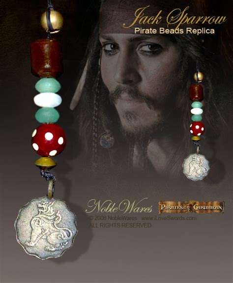 Jack Sparrow DS 188 Prop Replica Pirate Beads From Pirates Of The Caribbean