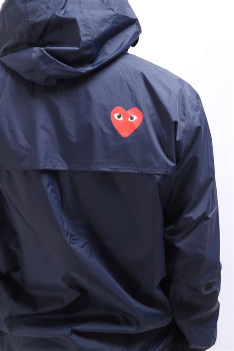 Kway X Cdg Play Cdg X K Way Zip Jacket Navy Graduate Store Fr