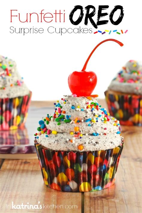 Homemade Funfetti Oreo Surprise Cupcakes Eat More Chocolate Eat More