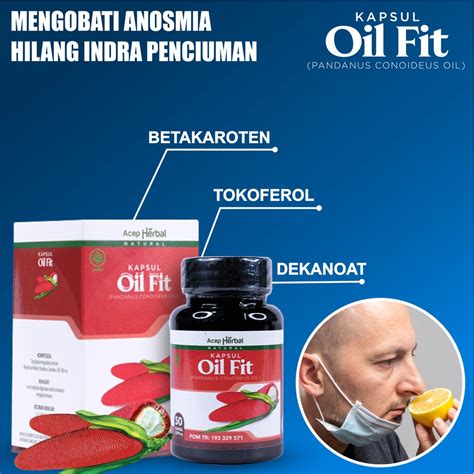 Jual Obat Anosmia Hilang Indra Penciuman Gangguan Hidung Kapsul Oil Fit