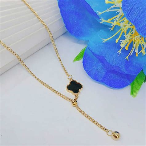 Jual KALUNG TITANIUM BUNGA HITAM VARIASI CLVR SERUT ANTI LUNTUR ANTI