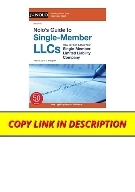 Ppt Ebook Download Nolos Guide To Single Member Llcs How To Form And Run Your Single