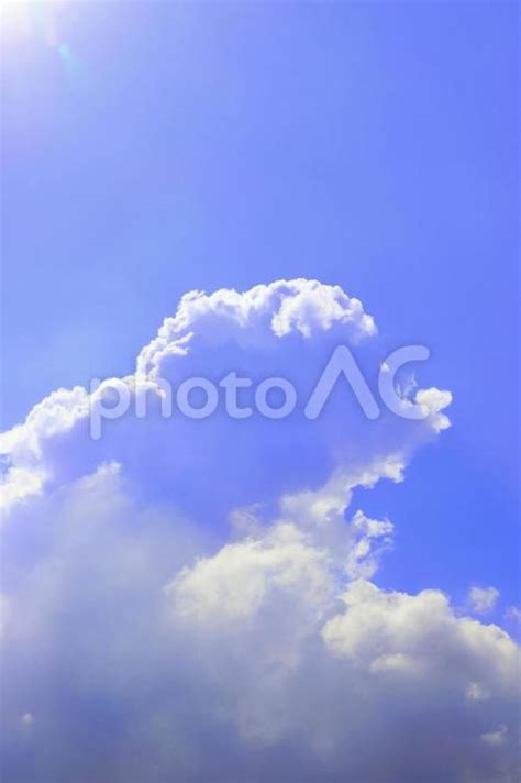 入道雲 積乱雲と青空 ゲリラ豪雨夕立 No 24156331｜写真素材なら「写真ac」無料（フリー）ダウンロードok