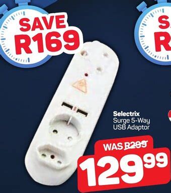 Selectrix Surge Way Usb Adaptor Offer At Pick N Pay