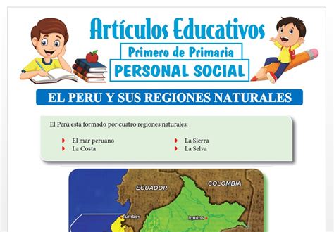 El Per Y Sus Regiones Naturales Para Primero De Primaria