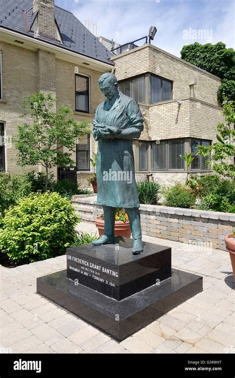 The Doctor Frederick Banting Statue In The Garden Of The Banting House ...