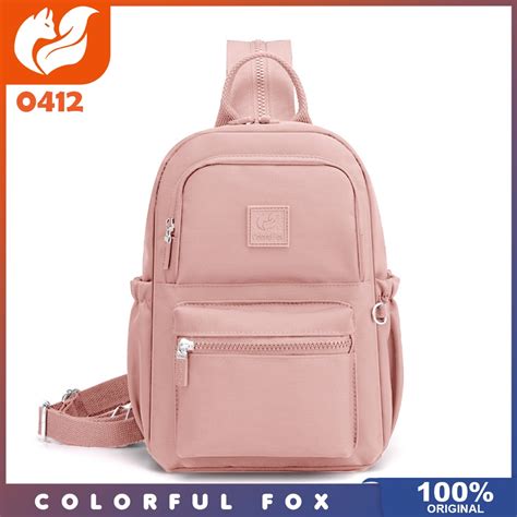 Jual Colorful Fox Ori Tas Ransel Tas Wanita Import Nilon