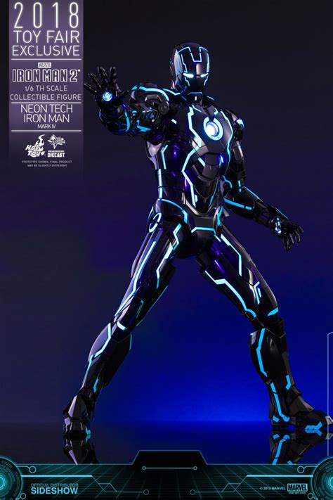 Neon Tech Iron Man Mark Iv Figure By Hot Toys Sideshow Collectibles