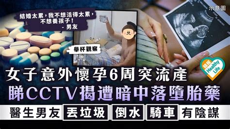 恐怖情人｜女子意外懷孕6周突流產 睇cctv揭遭暗中落墮胎藥 醫生男友丟垃圾、倒水、騎車有陰謀 晴報 健康 生活健康 D231023