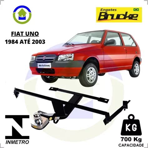 Engate Reboque Rabicho Fiat Uno Quadrado 1984 A 2003 700kg Frete grátis