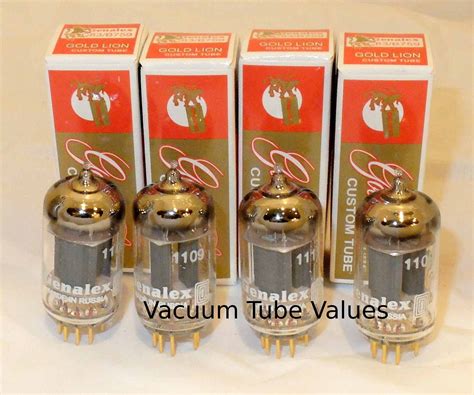 GENALEX QUAD FOUR Platinum Matched Gold Lion 12AX7 ECC83 B759 Tubes