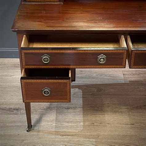 Large Edwardian Inlaid Mahogany Dressing Table Antiques Atlas