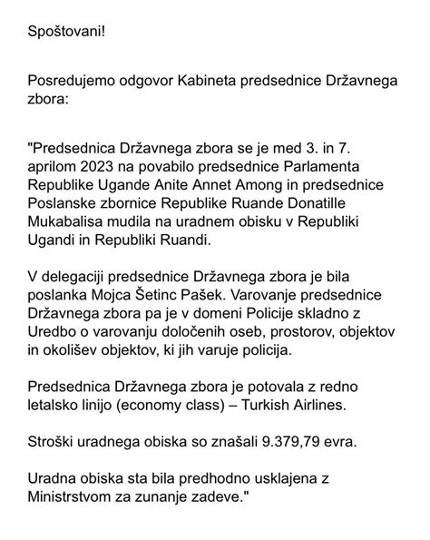 Portal On Twitter Po Dobrem Mesecu Smo Iz Kabineta Predsednice