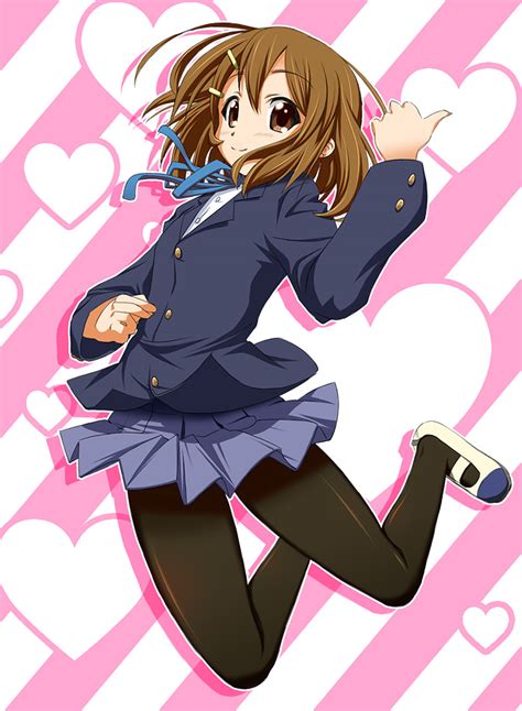 Safebooru Brown Eyes Brown Hair Hair Ornament Hairclip Heart Hirasawa Yui K On Matatabi