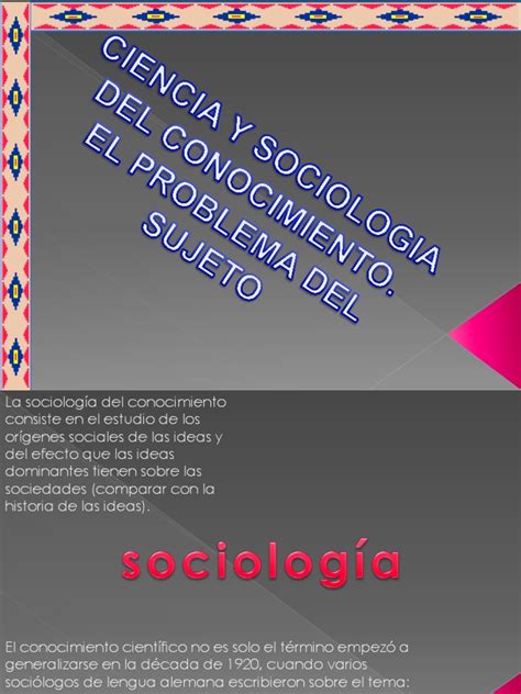 Ciencia Y Sociologia Del Conocimiento Pdf Conocimiento Sociología