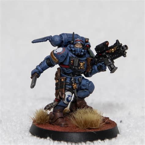 Recently Finished Ultramarines 4th Company Lieutenant In Phobos Armour